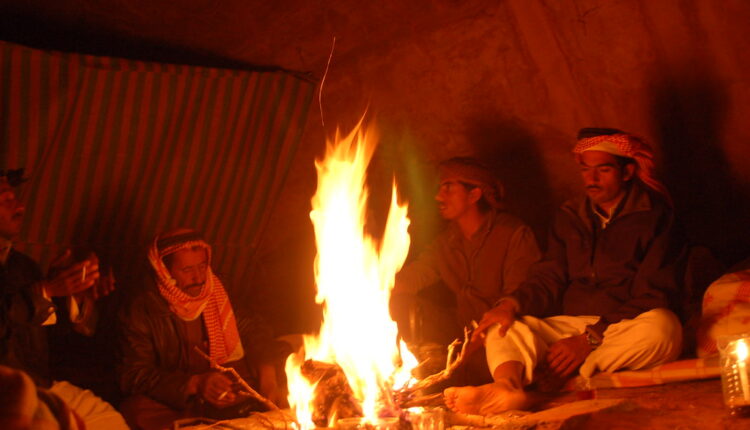 Bonfire in the village